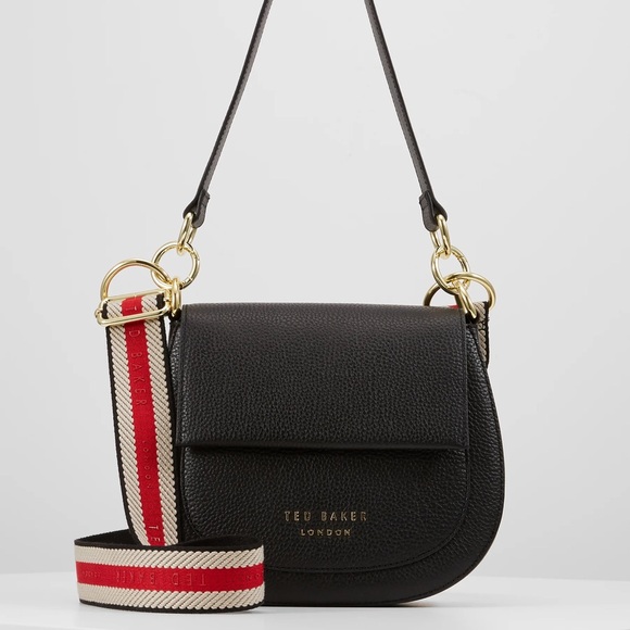 BRAND NEW Ted Baker Women's Amali Branded Webbing Strap Cross Body Bag - Black - Picture 11 of 15